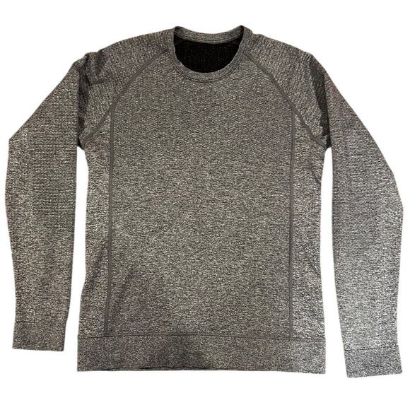 LULULEMON Black/White Engineered Warmth Long Sleeve Training Top Men's MEDIUM - Picture 3 of 8